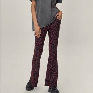 Zebra Print Recycled Flare